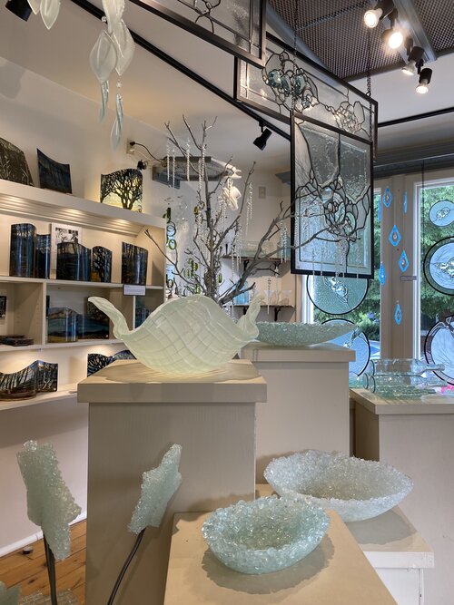 Sofie Sharom at Hanscomb Glass Studio in Elora