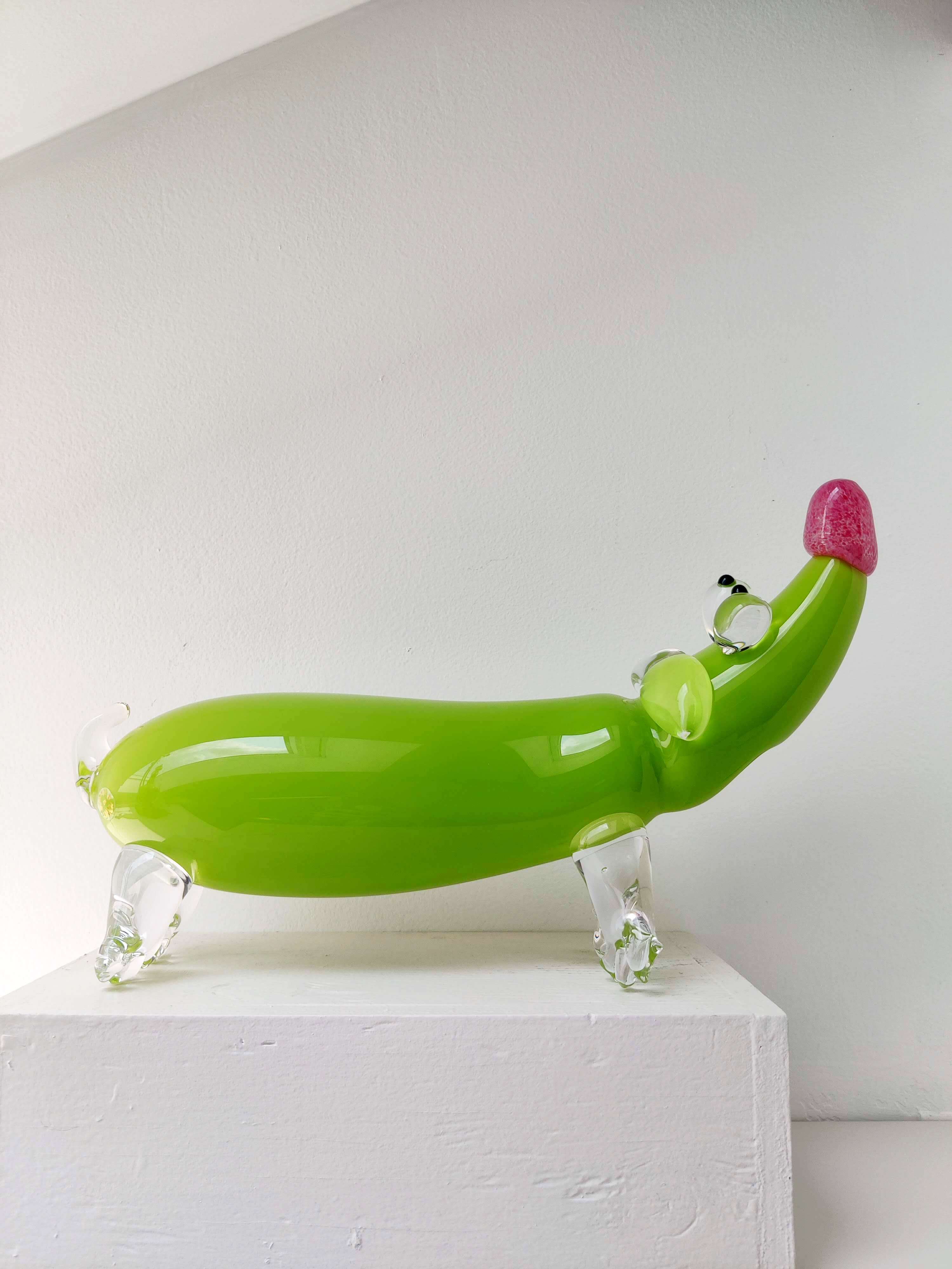 Glass Blown Weiner Dog