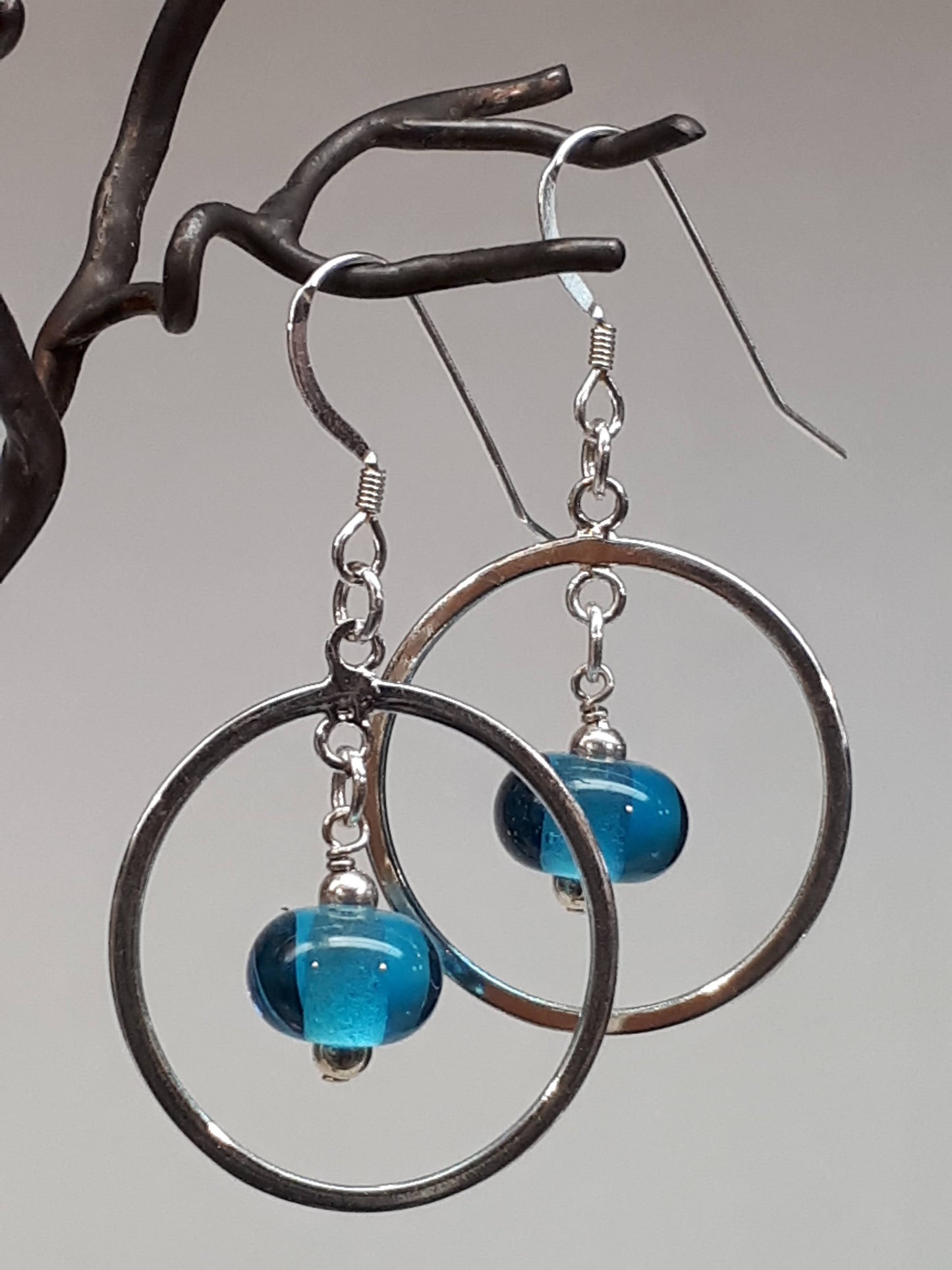 Loop Glass Bead Earrings
