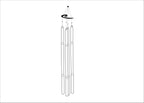 Glass Bamboo Chimes technical drawing
