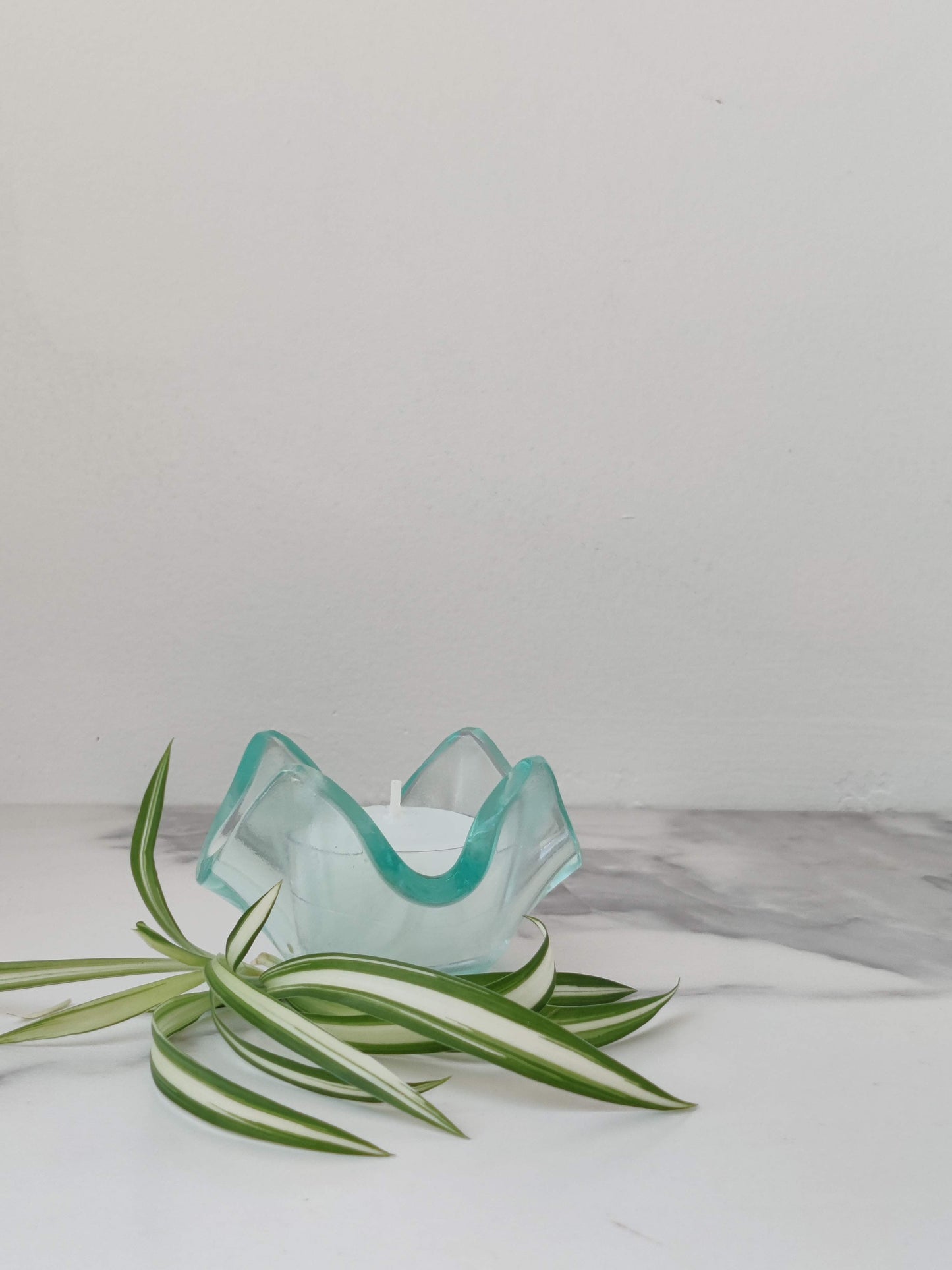 Mini Glass Drape Candle Holder