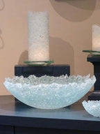 Frosted Glass Bowl - Arctic Ice